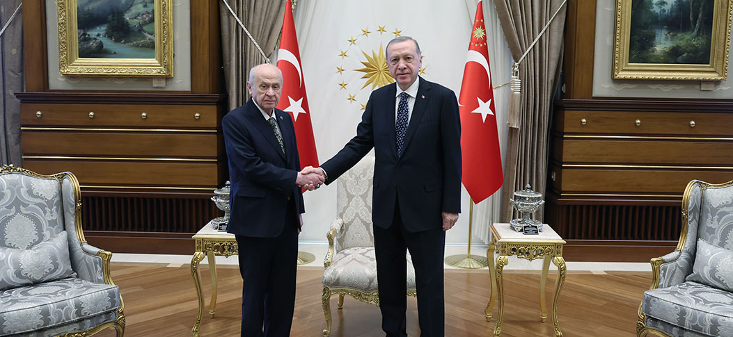 Cumhurbaşkanı Erdoğan, MHP Genel Başkanı Bahçeli'yi kabul etti